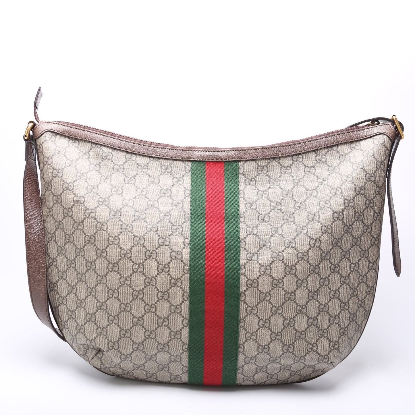 Gucci Ophidia GG Supreme Half Moon Large Shoulder Bag Hobo Large