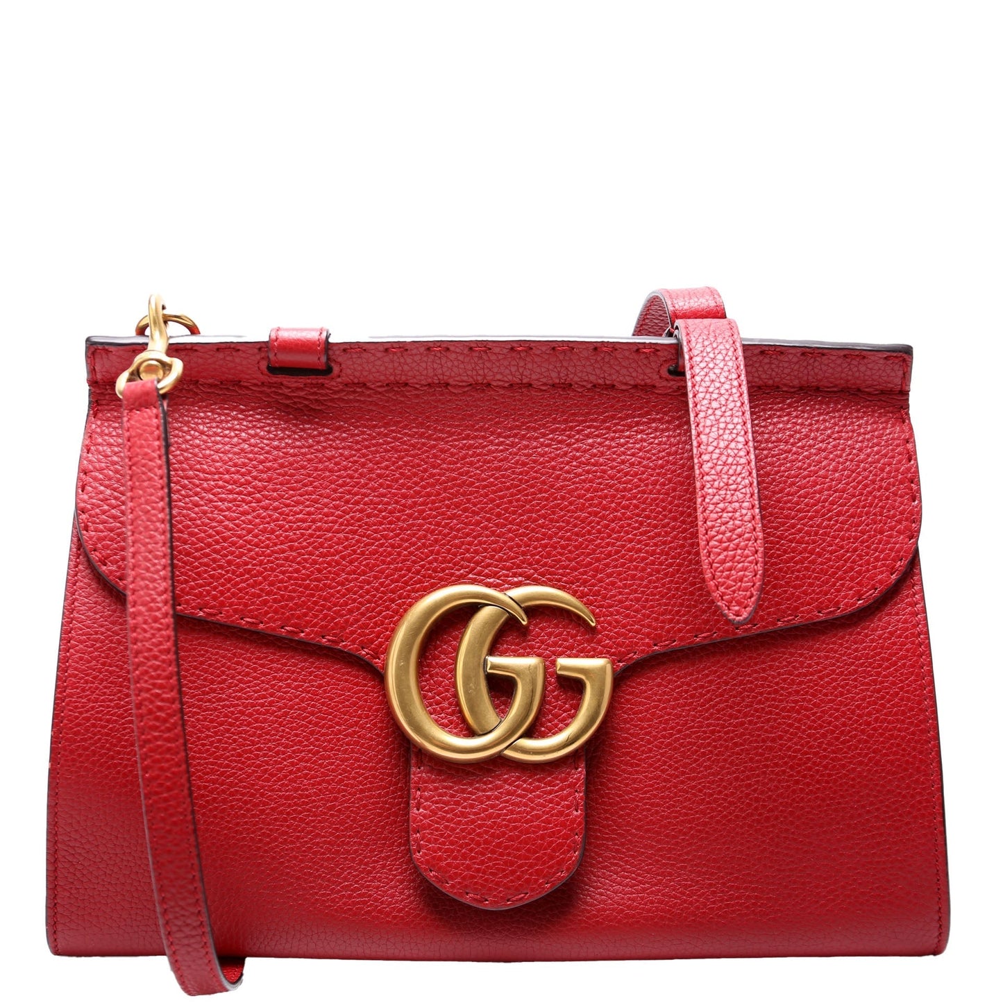 Gucci Marmont Red Small Top Handle Travel Bag