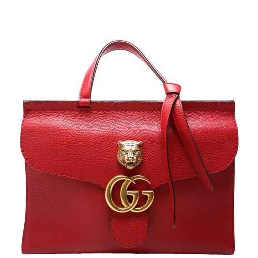 Gucci Marmont Red Top Handle Travel Bag