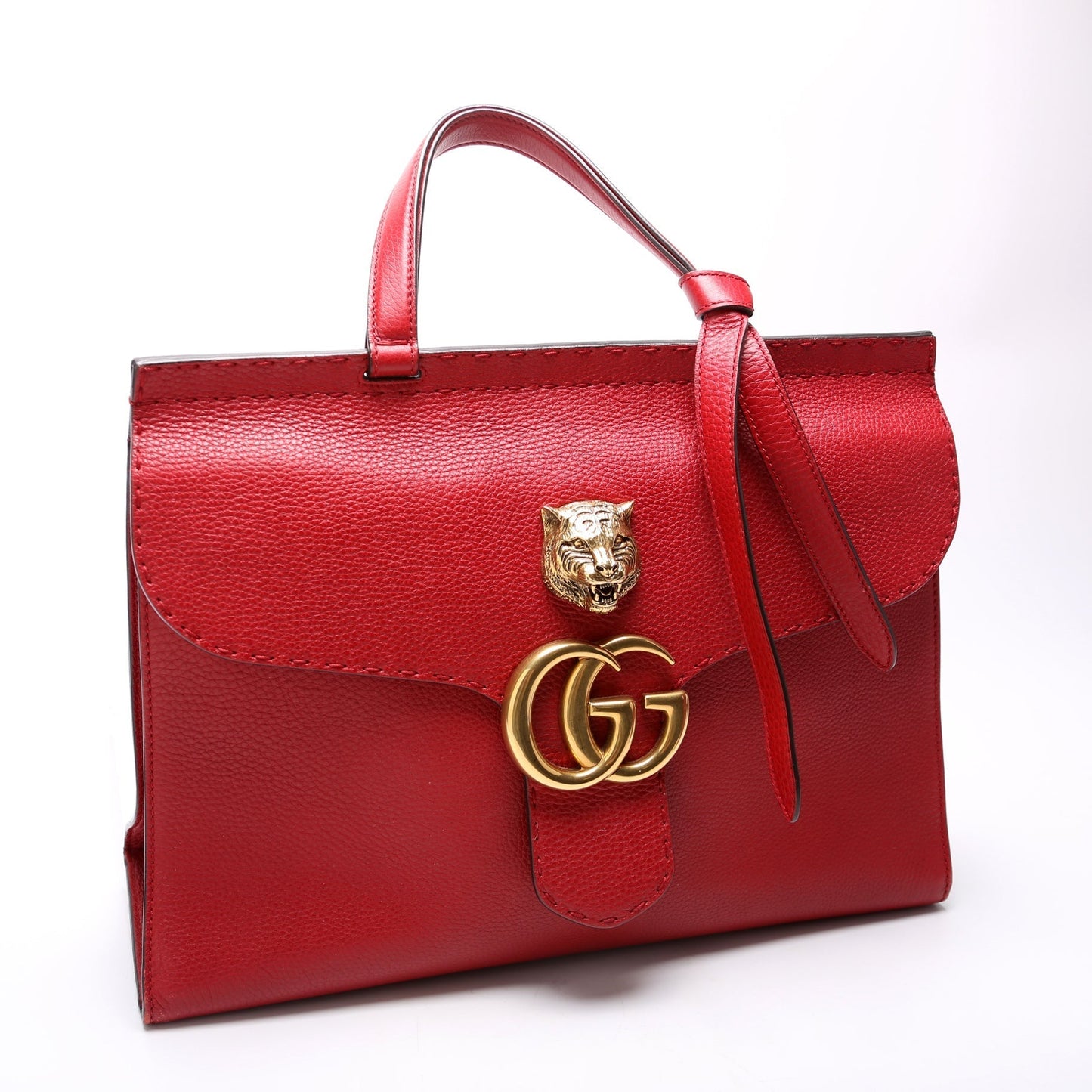 Gucci Marmont Red Top Handle Travel Bag