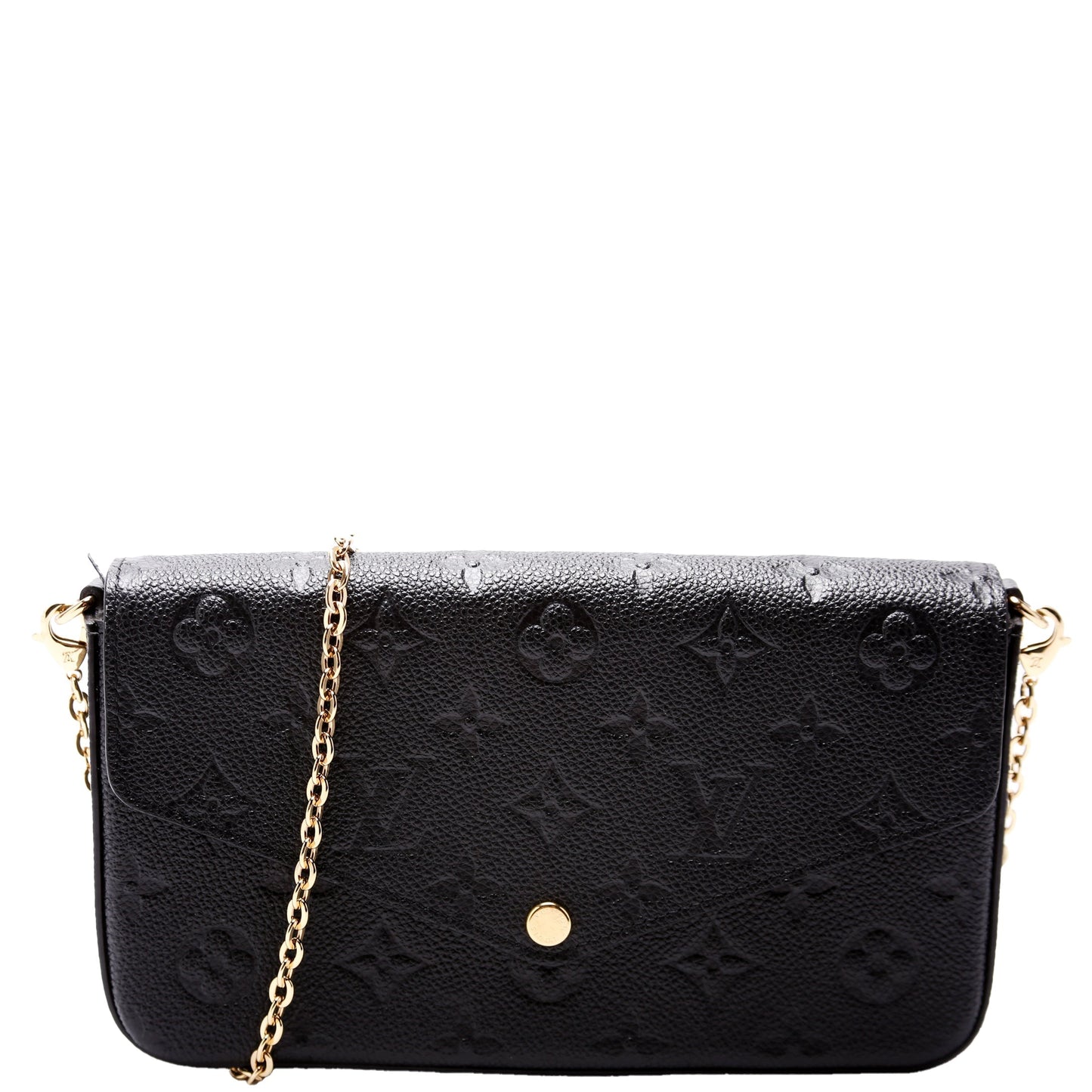 Louis Vuitton Pochette Felicie Empreinte Black Clutch Bag Black 3