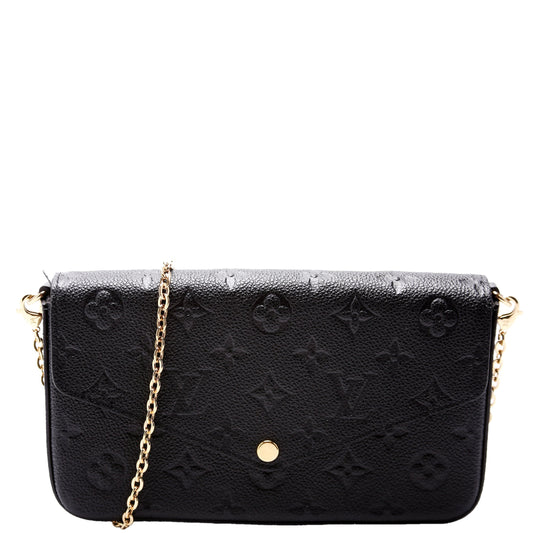 Louis Vuitton Pochette Felicie Empreinte Black Clutch Bag Black 3