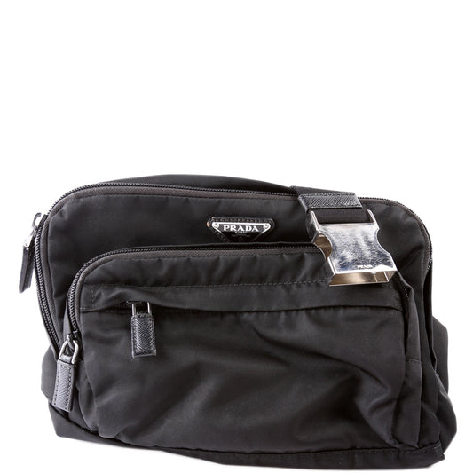 Prada Tessuto Waist Bag Nylon Large Travel Bag