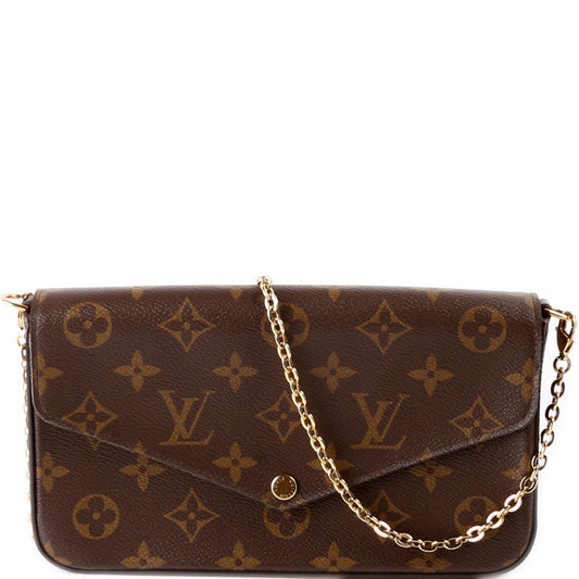 Louis Vuitton Pochette Felicie Berry Monogram Clutch Bag Berry 1