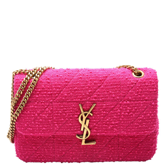 YSL Saint Laurent Saint Laurent Jamie Tweed Chain Bag Quilted Pink Travel Bag