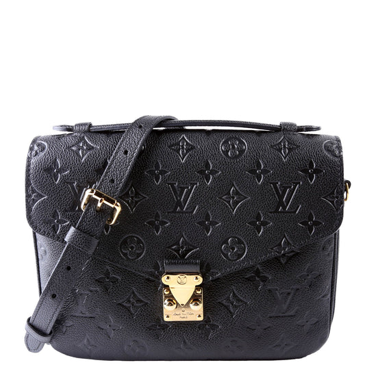 Louis Vuitton Pochette Metis Empreinte Black Clutch Bag Black 1