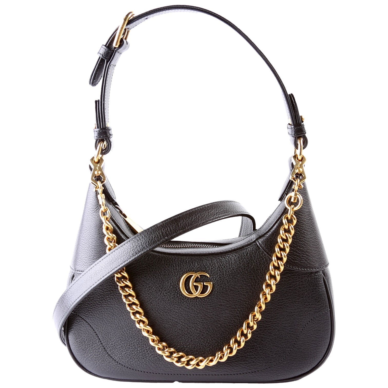 Gucci Aphrodite Leather Black Small Shoulder Bag