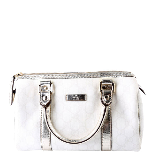 Gucci GG Plus Joy Boston White Small Travel Bag