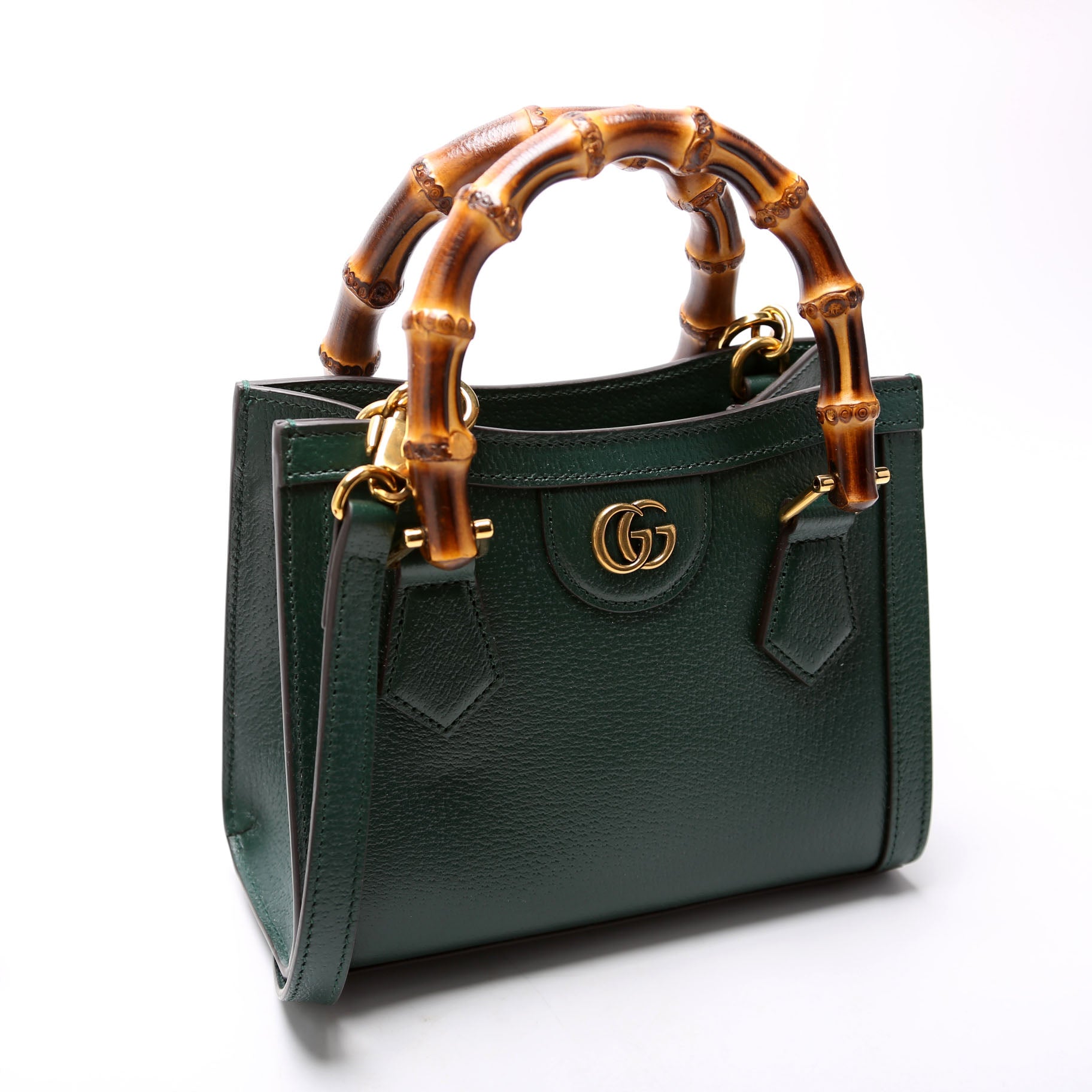 Gucci Diana Cuir Green Mini Tote Bag