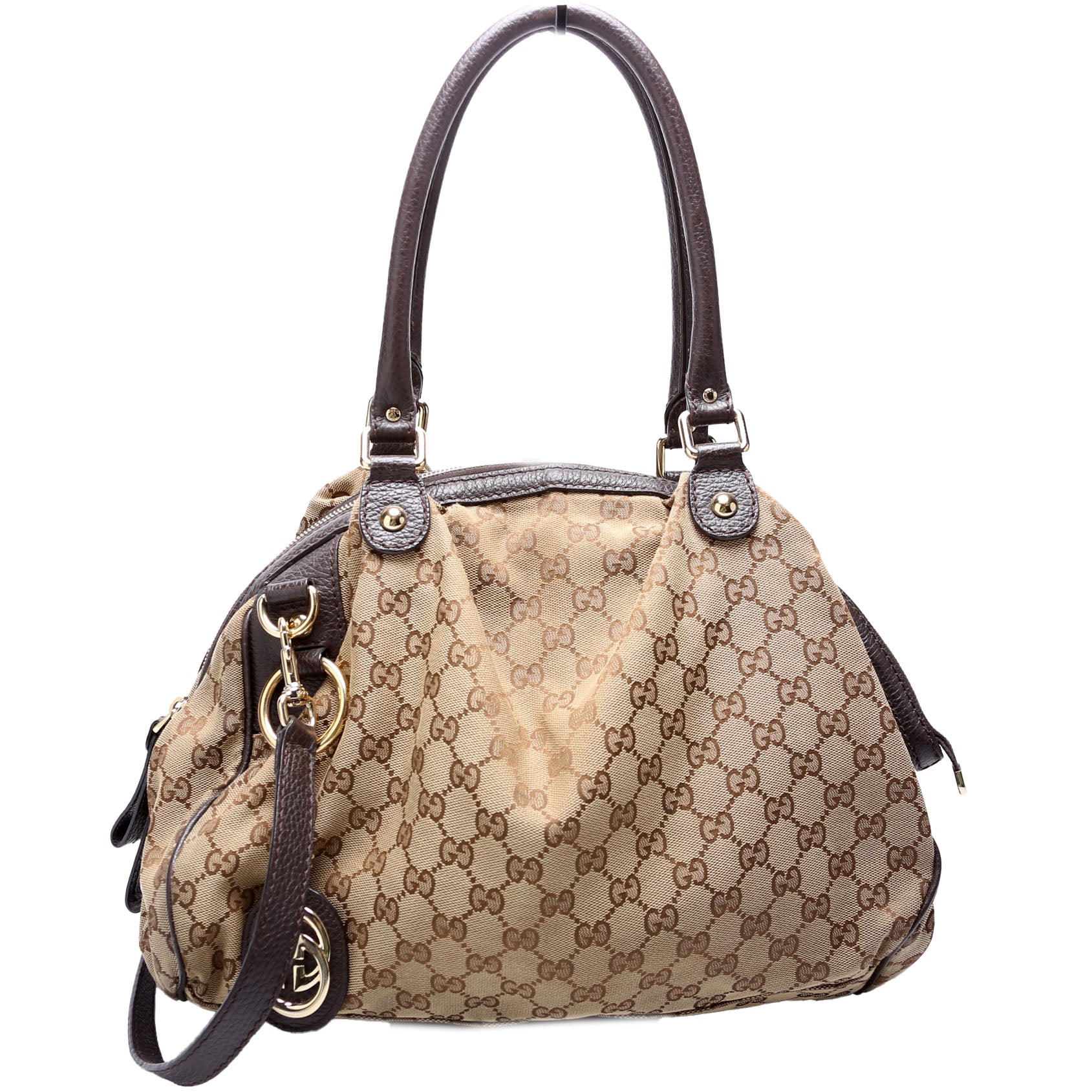 Gucci GG Sukey Boston Canvas Medium Travel Bag