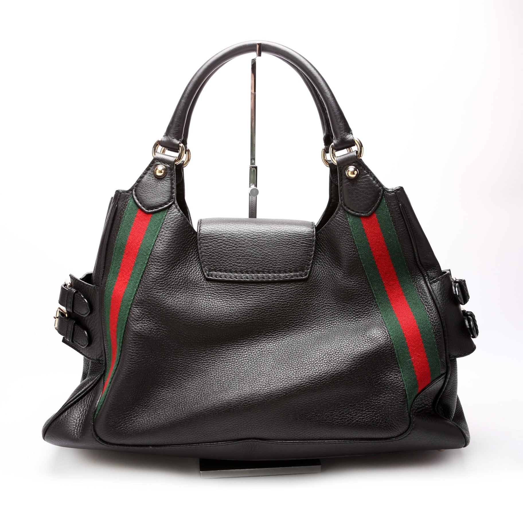 Gucci Web Heritage Leather Shoulder Bag