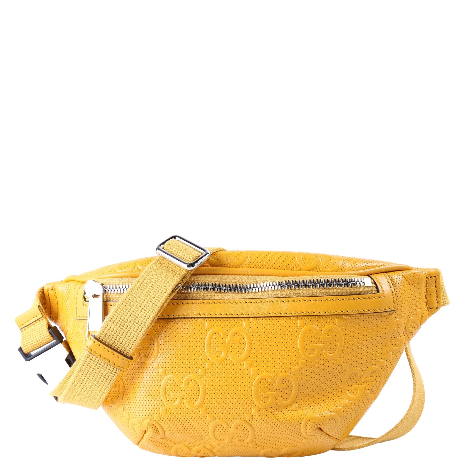 Gucci GG Embossed Yellow Belt