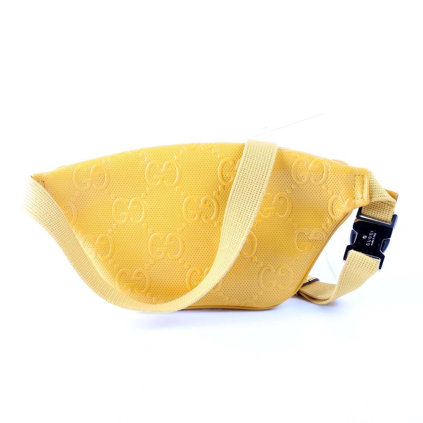 Gucci GG Embossed Yellow Belt
