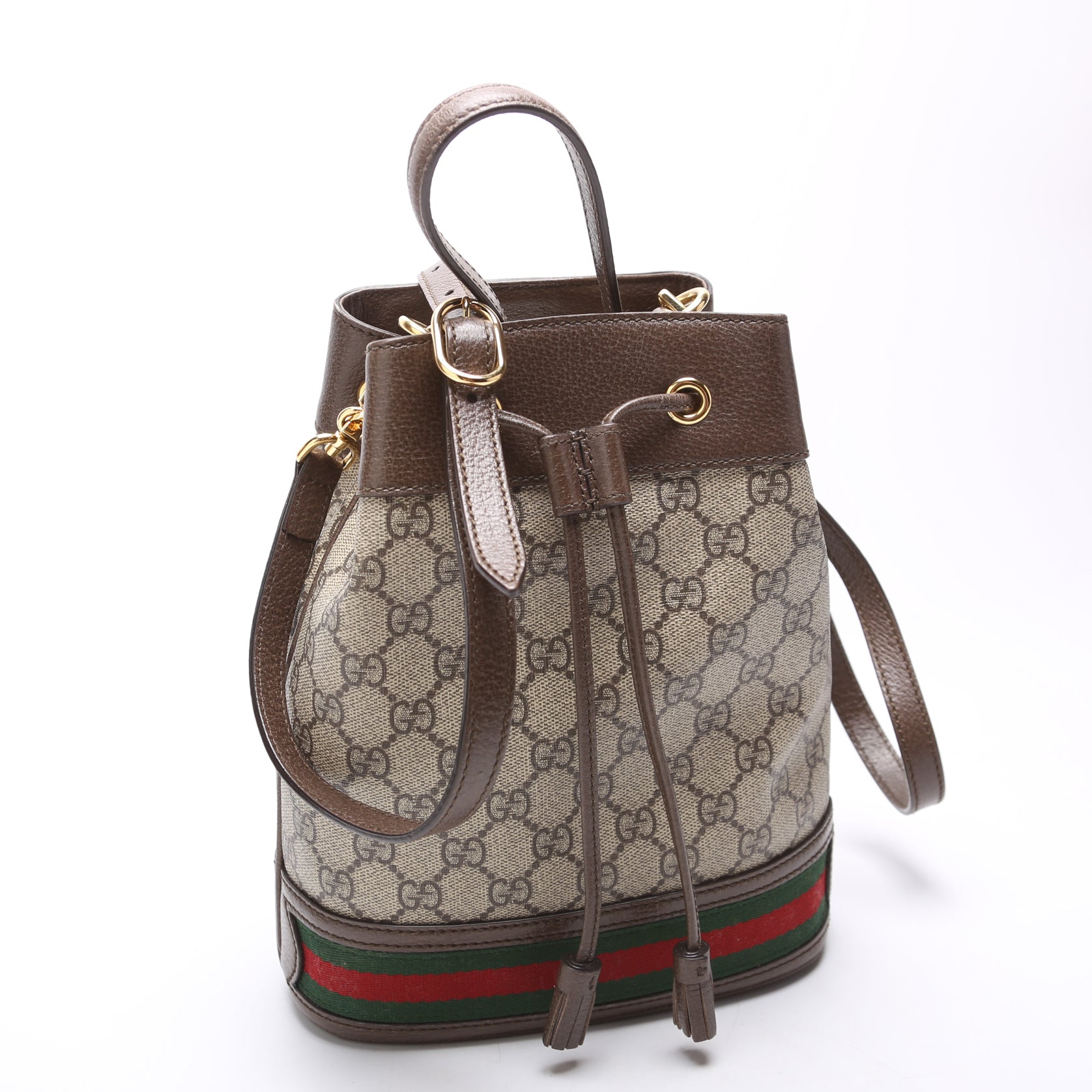 Gucci Ophidia Flora Brown Bucket Bag