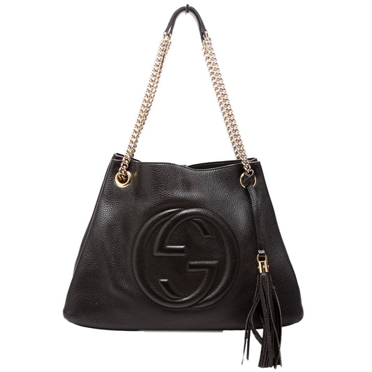 Gucci Soho Leather Black Medium Shoulder Bag