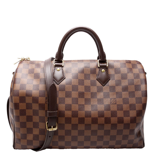 Louis Vuitton Speedy 35 Bandouliere Ebene Damier Handbag Ebene 10