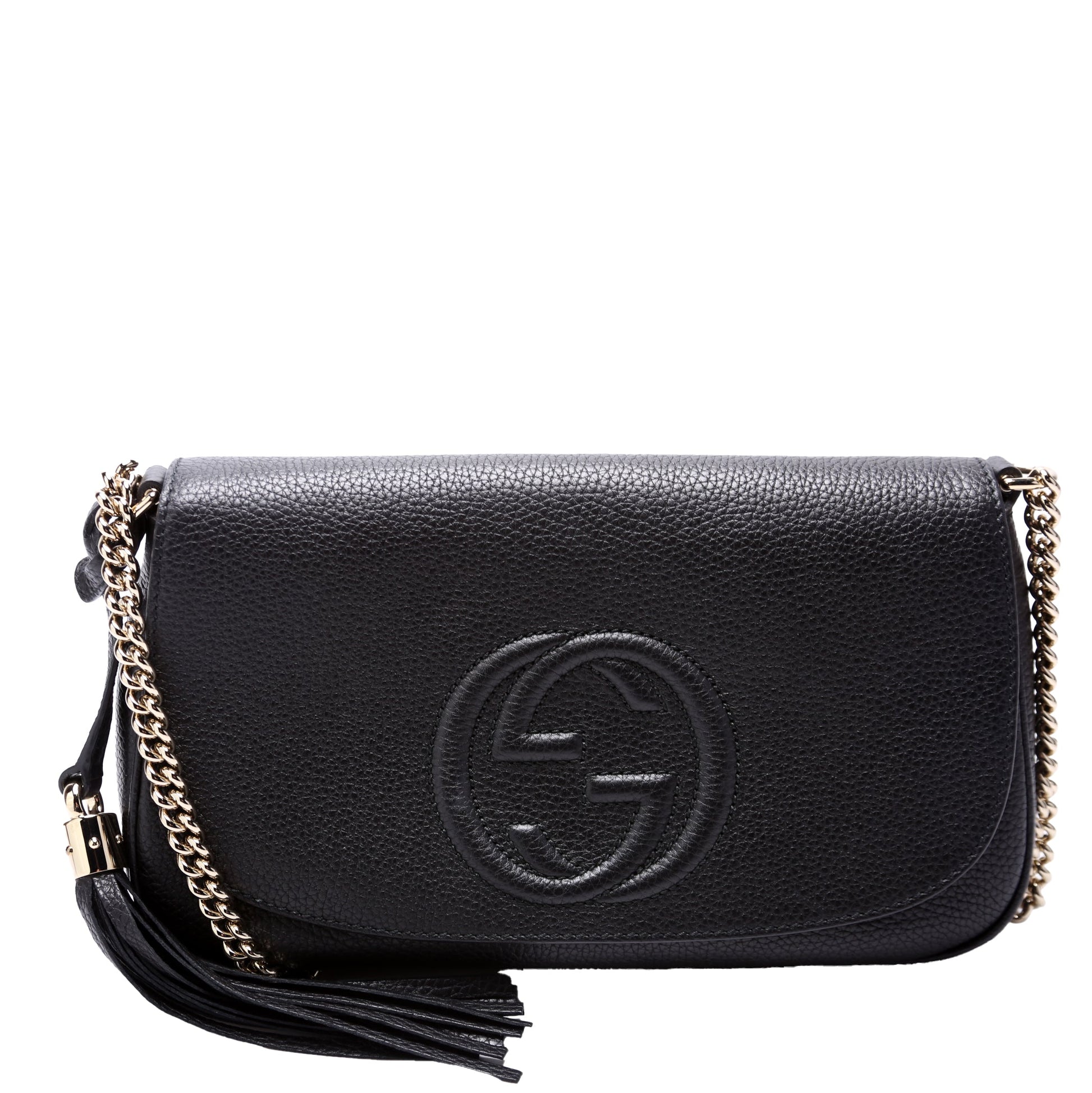 Gucci Soho Black Medium Chain Crossbody Bag