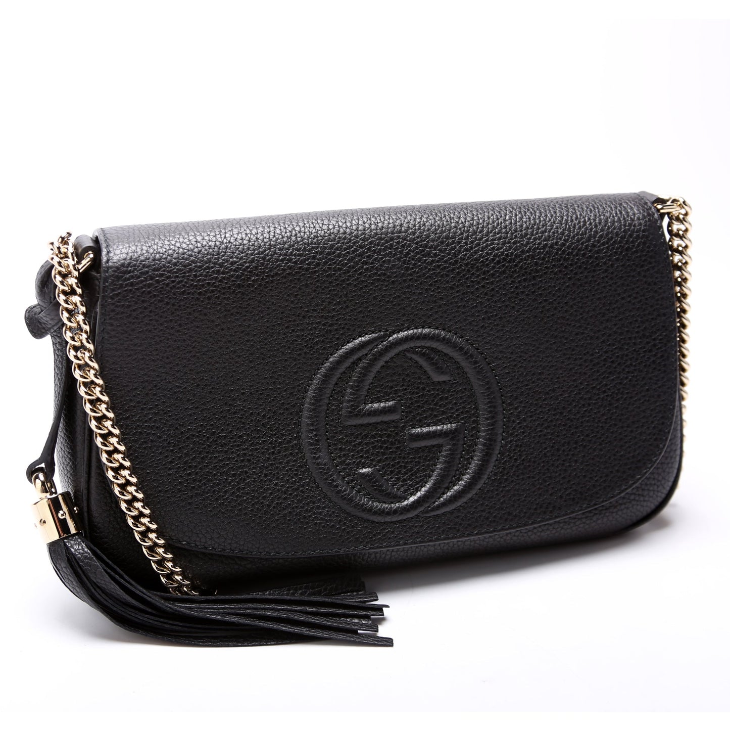 Gucci Soho Black Medium Chain Crossbody Bag