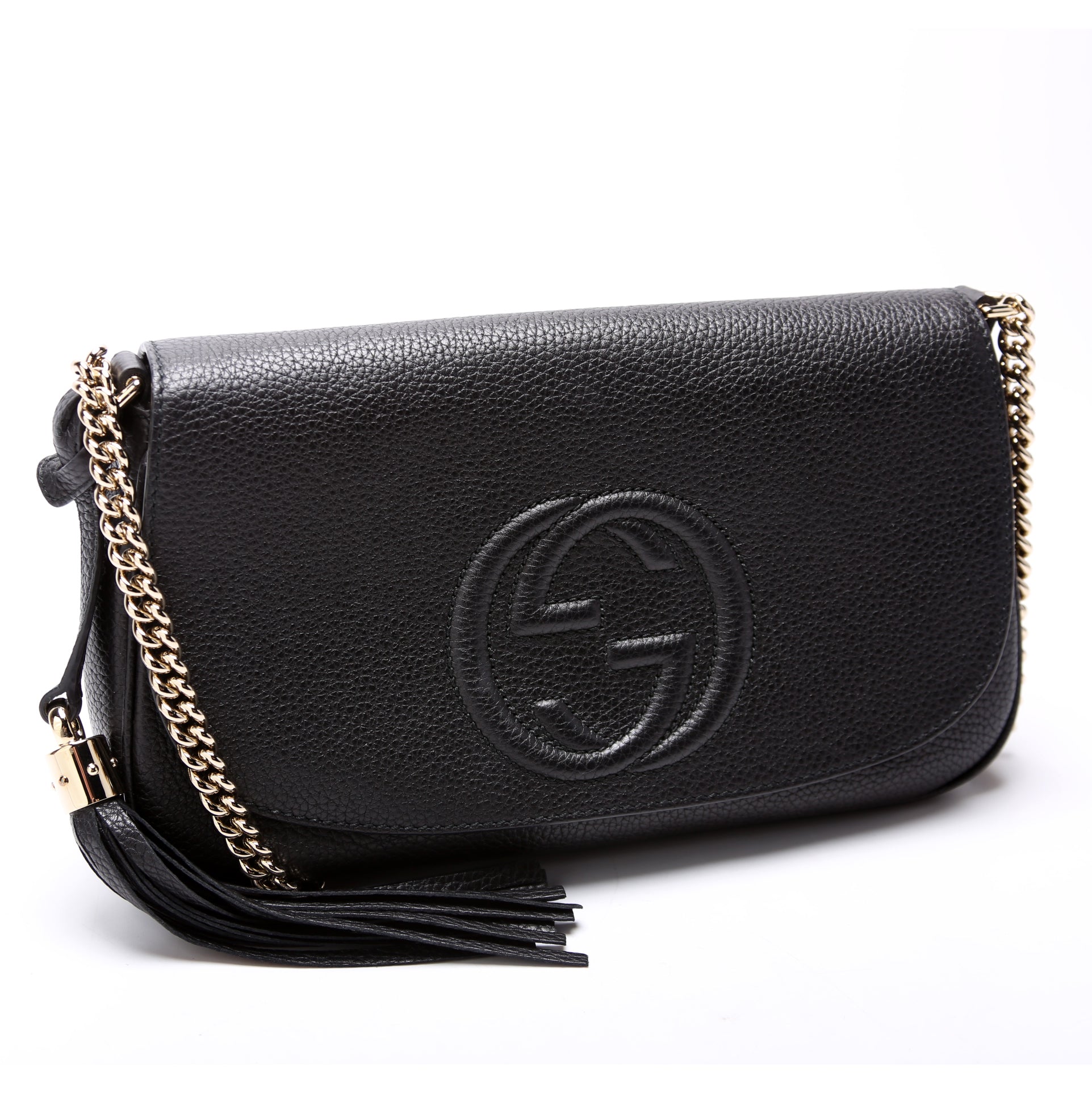 Gucci Soho Black Medium Chain Crossbody Bag