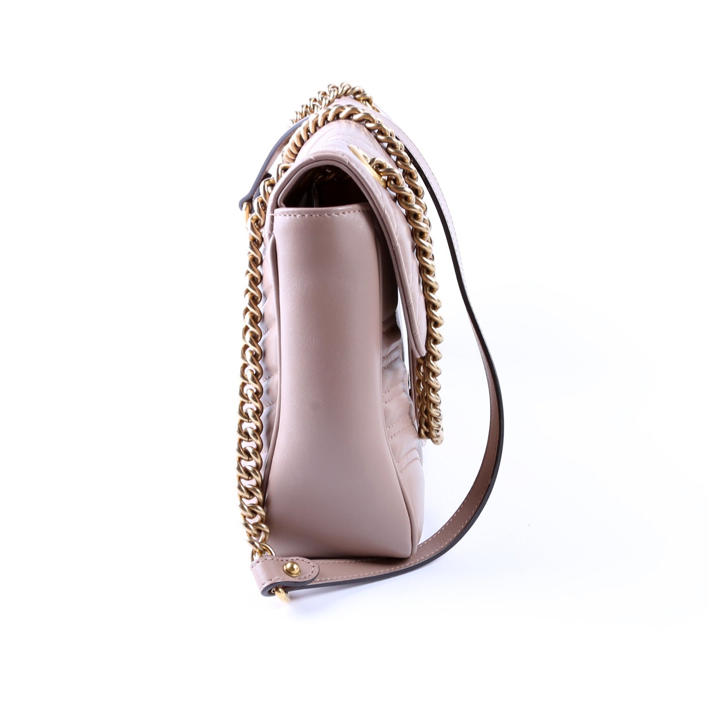 Gucci Marmont Leather Tan Medium Shoulder Bag