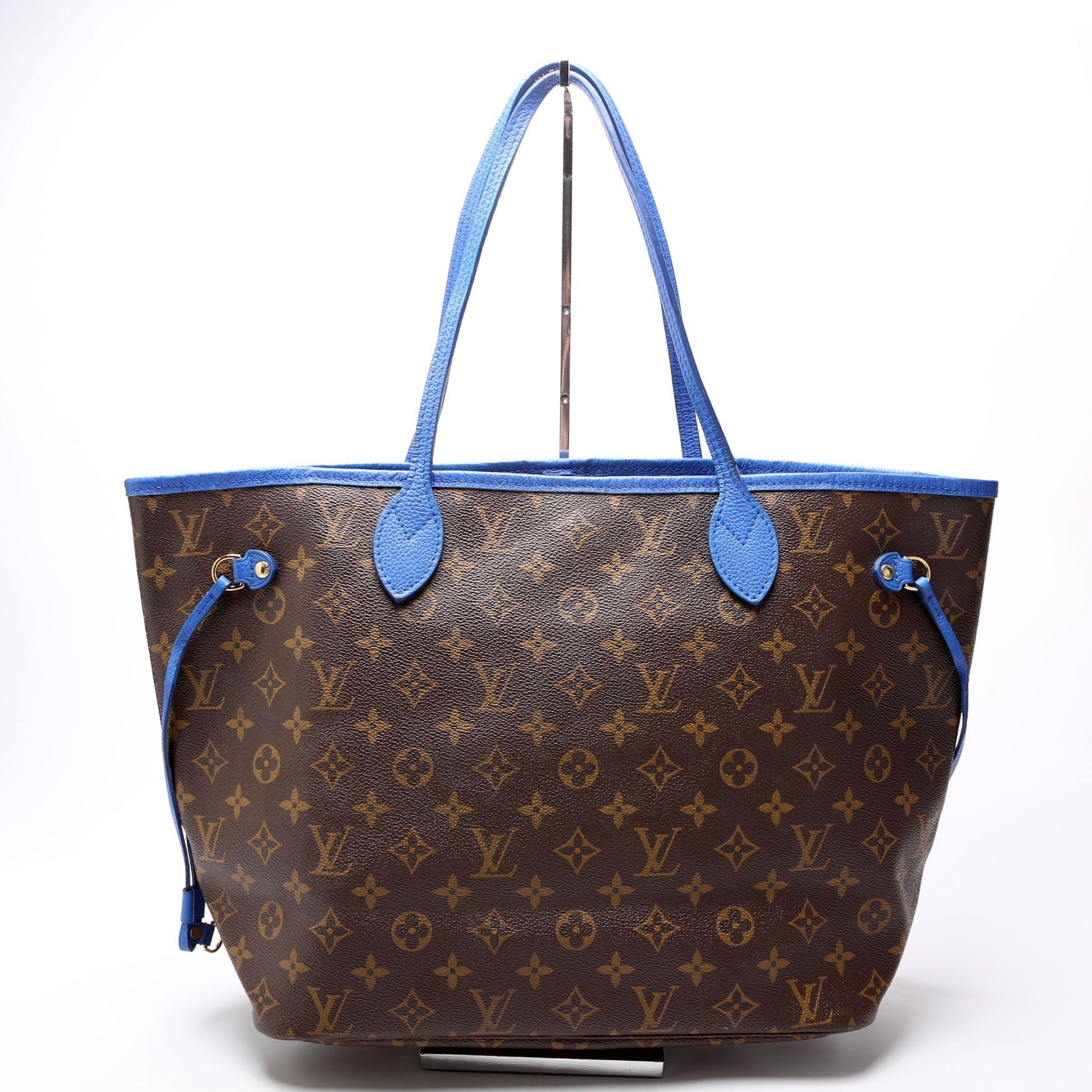 Louis Vuitton Neverfull MM Ikat Monogram Blue Tote Bag