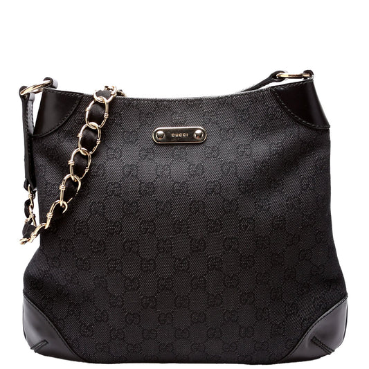 Gucci GG Capri Canvas Black Chain Hat