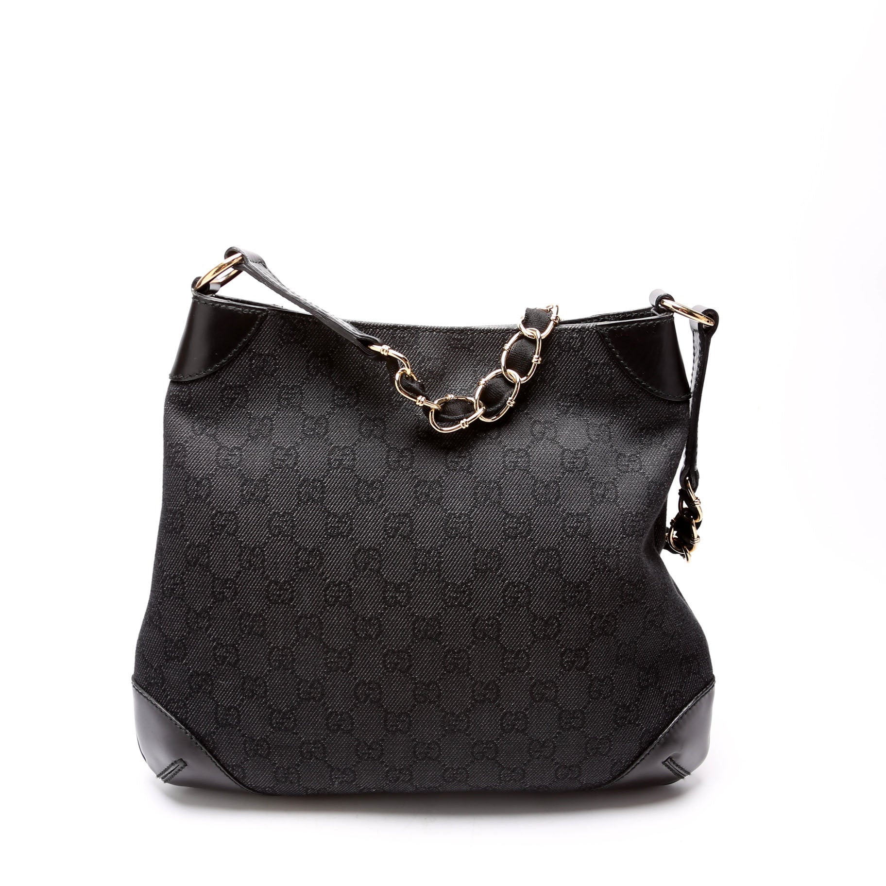 Gucci GG Capri Canvas Black Chain Hat