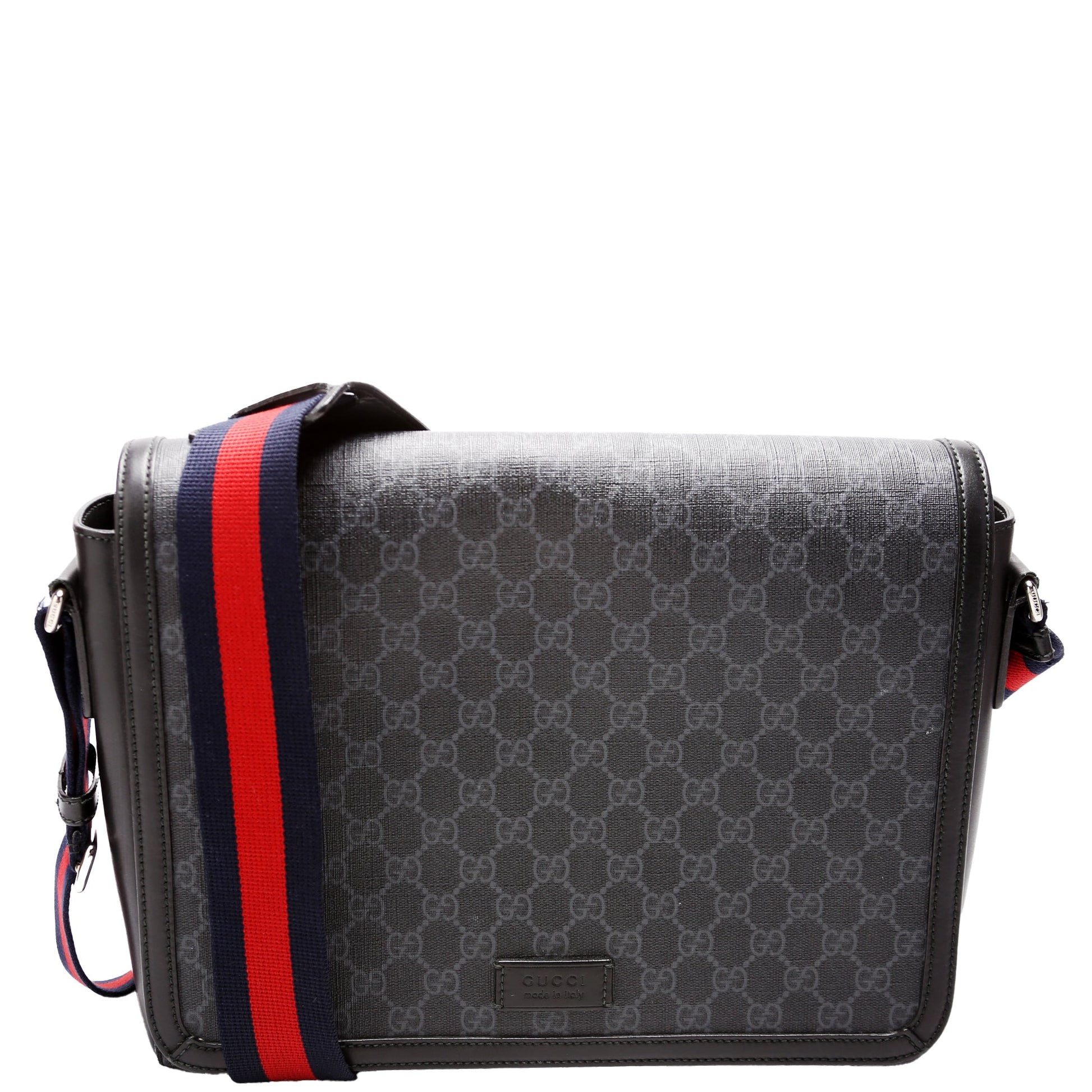 Gucci GG Supreme Messenger Black Travel Bag Messenger Black