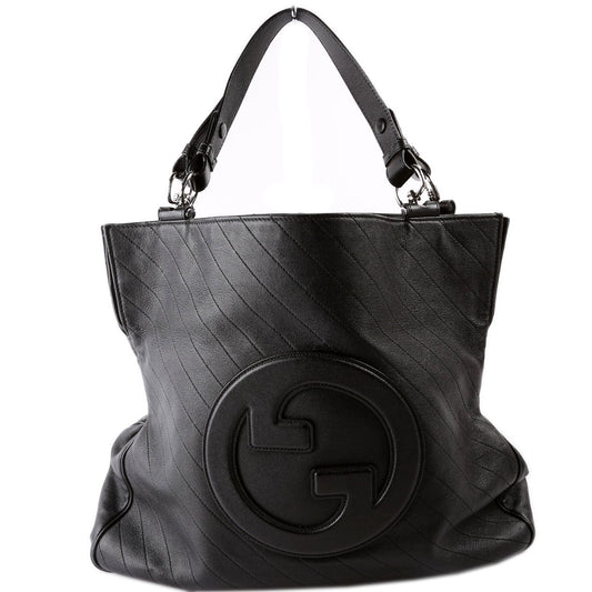 Gucci Blondie Leather Black Medium Tote Bag