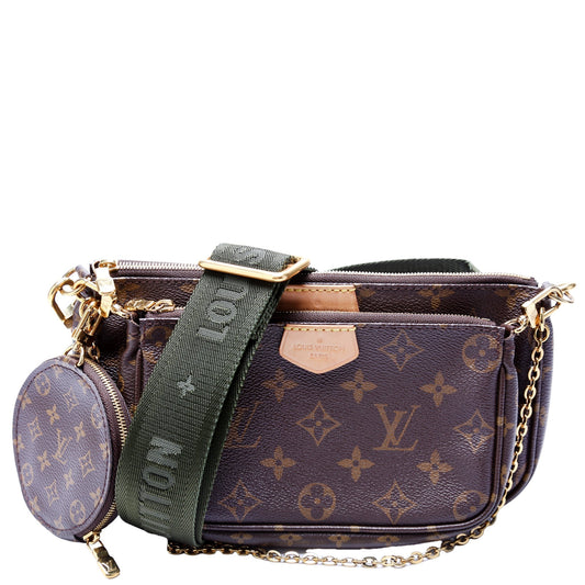 Louis Vuitton Multi Pochette Monogram Green Clutch Bag Green 5
