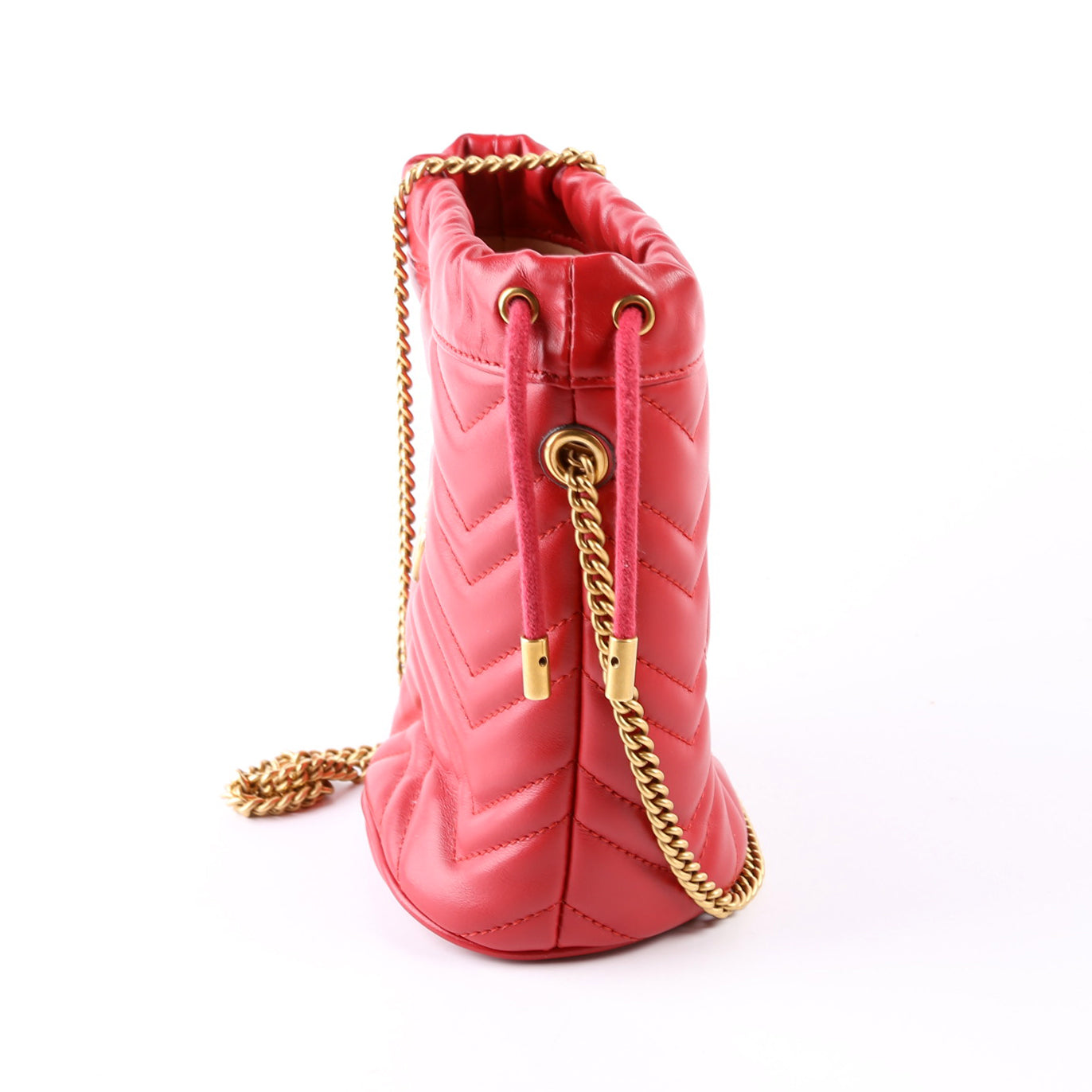 Gucci Marmont Red Mini Bucket Bag Red 1