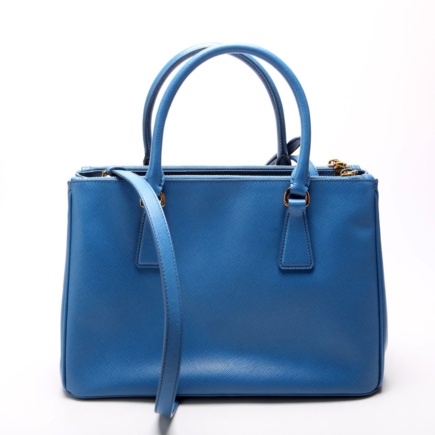 Prada Saffiano Galleria Bag Blue Small Travel Bag