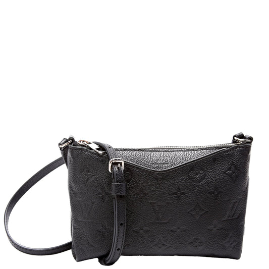 Louis Vuitton Pallas Uniformes Empreinte Black Clutch Bag Black 3