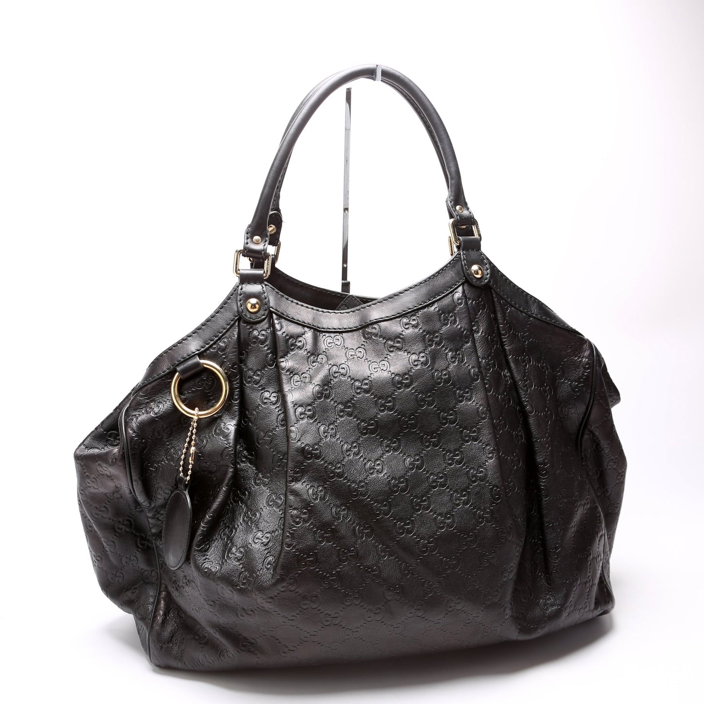 Gucci Sukey Leather Black Large Travel Bag