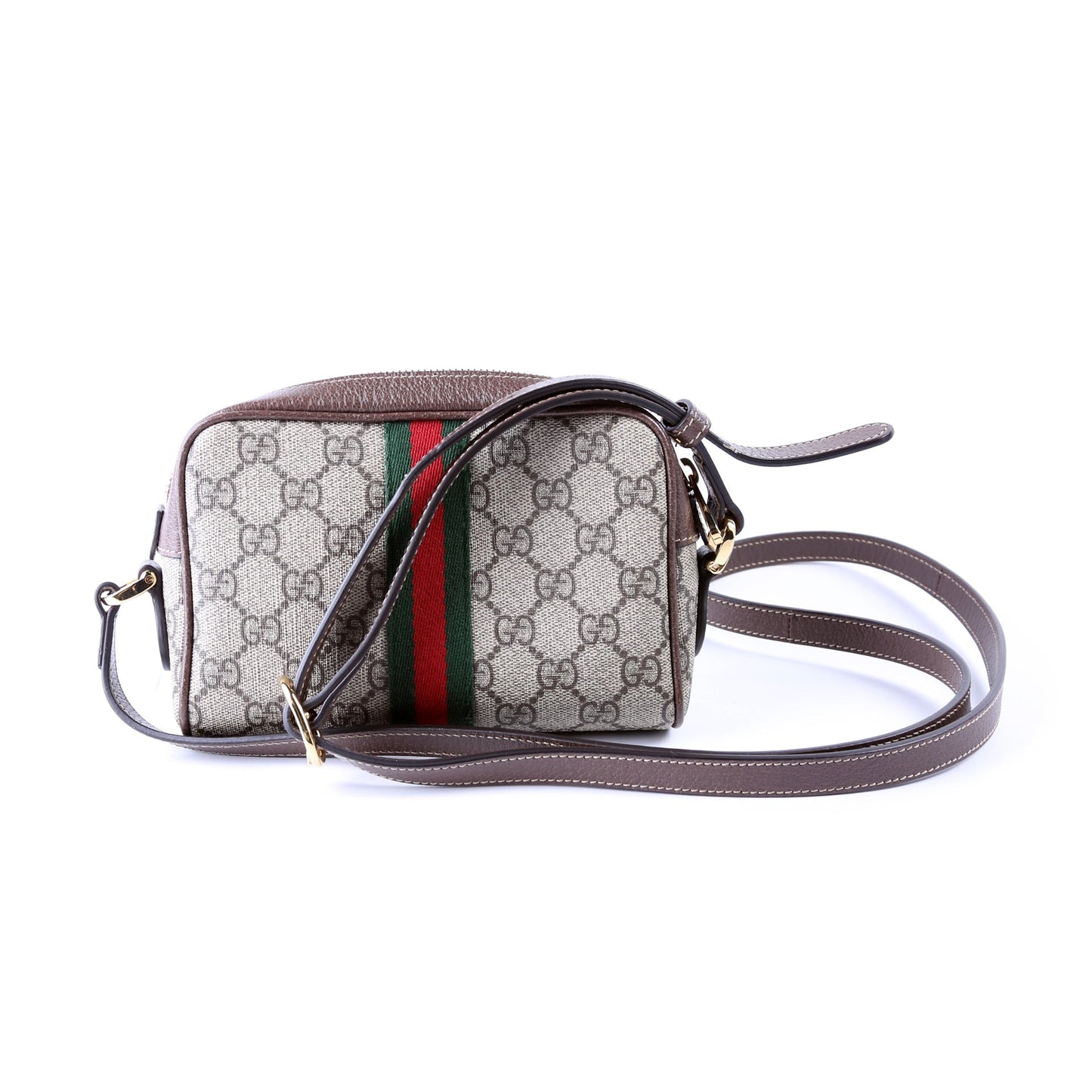 Gucci GG Supreme Ophidia Brown Mini Travel Bag