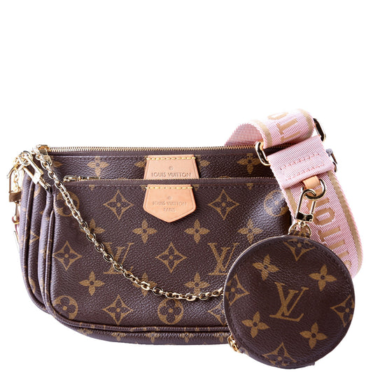 Louis Vuitton Multi Pochette Monogram Pink Clutch Bag Pink 5
