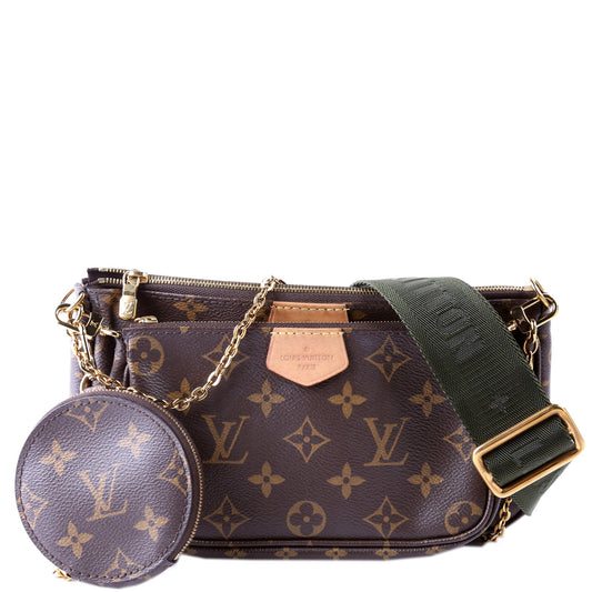 Louis Vuitton Multi Pochette Monogram Green Clutch Bag Green 6