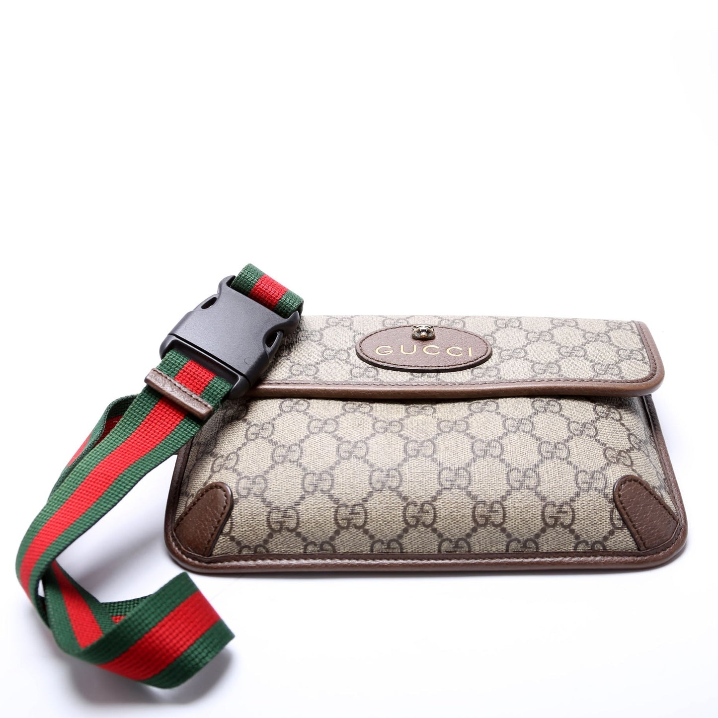 Gucci GG Supreme Neo Web Brown Belt