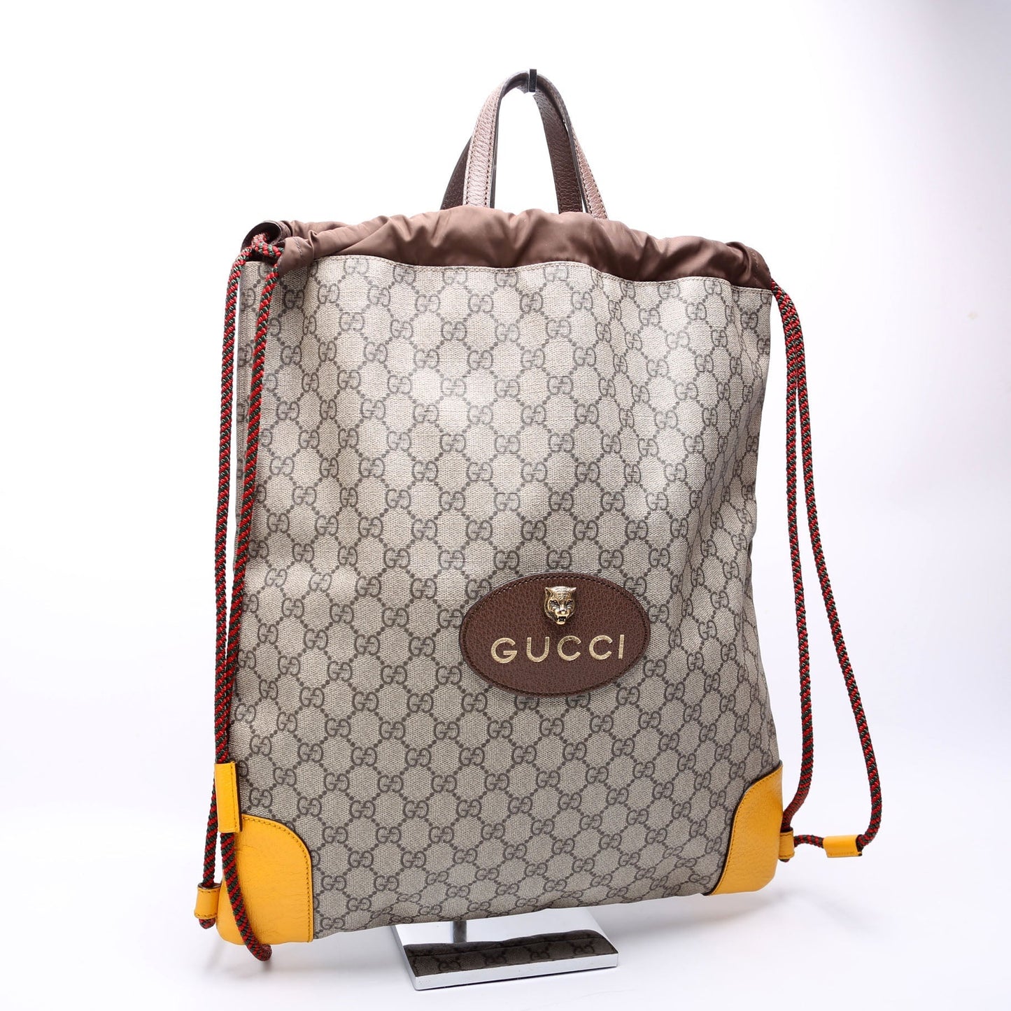 Gucci Neo Drawstring Backpack Brown Jewelry