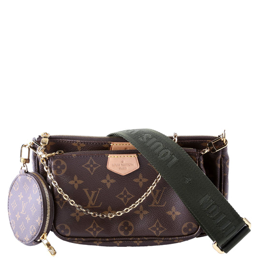 Louis Vuitton Multi Pochette Monogram Green Clutch Bag Green 7