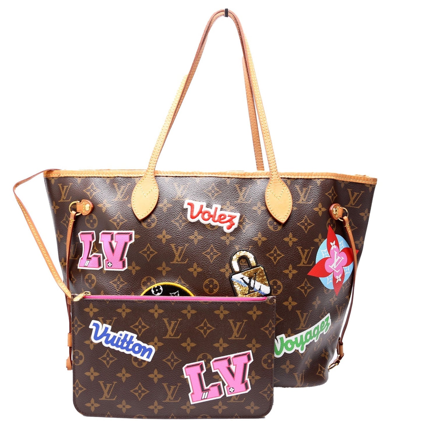 Louis Vuitton Neverfull MM Patches Wallet Case