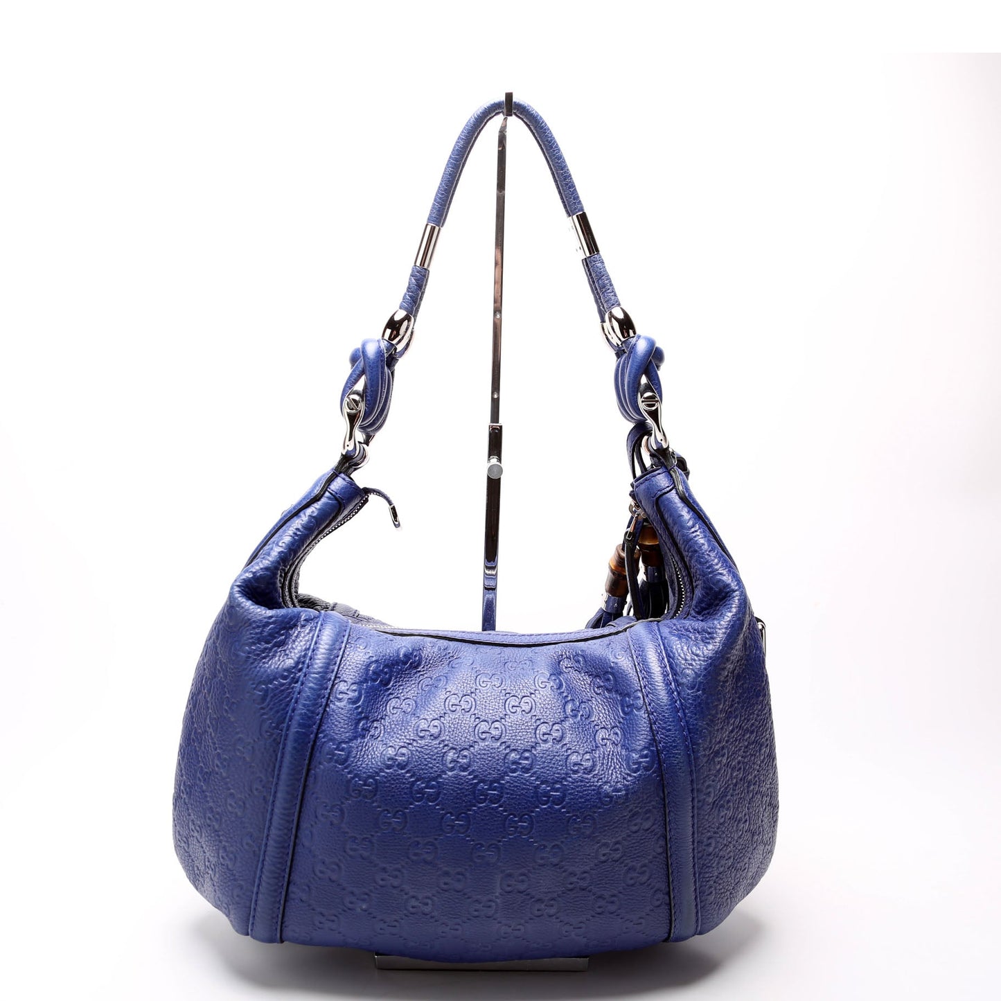 Gucci Techno Horsebit Blue Shoulder Bag Hobo Blue