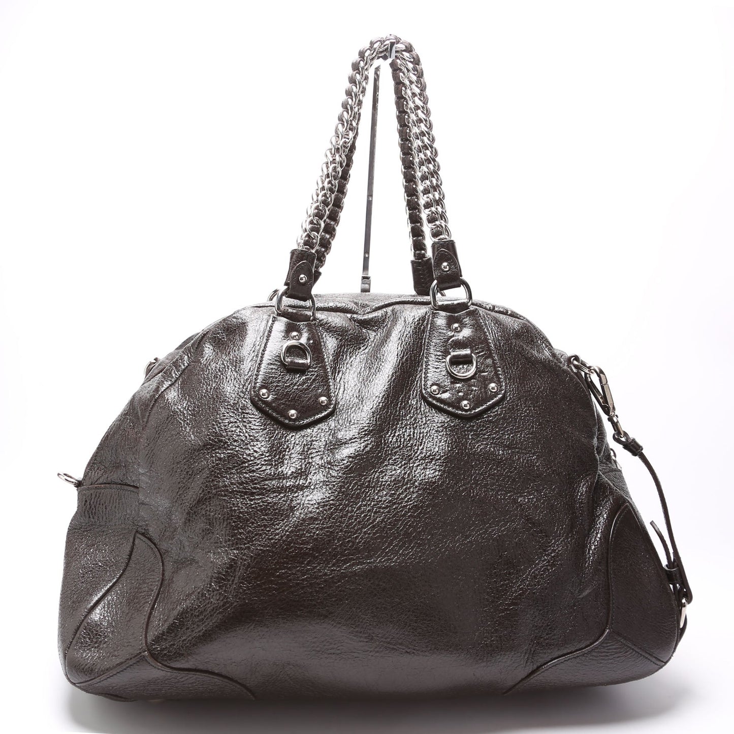 Prada Cervo Lux Shoulder Bag Brown Chain