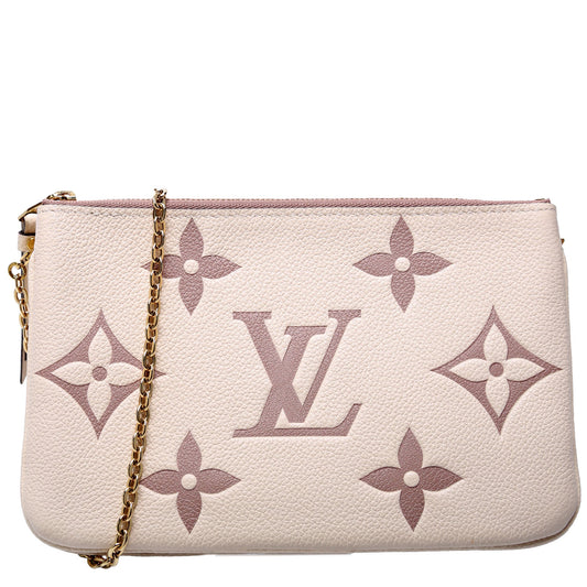 Louis Vuitton Double Zip Pochette Bicolor Empreinte Clutch Bag Empreinte 1