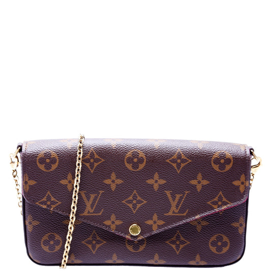Louis Vuitton Pochette Felicie Berry Monogram Clutch Bag Berry 4