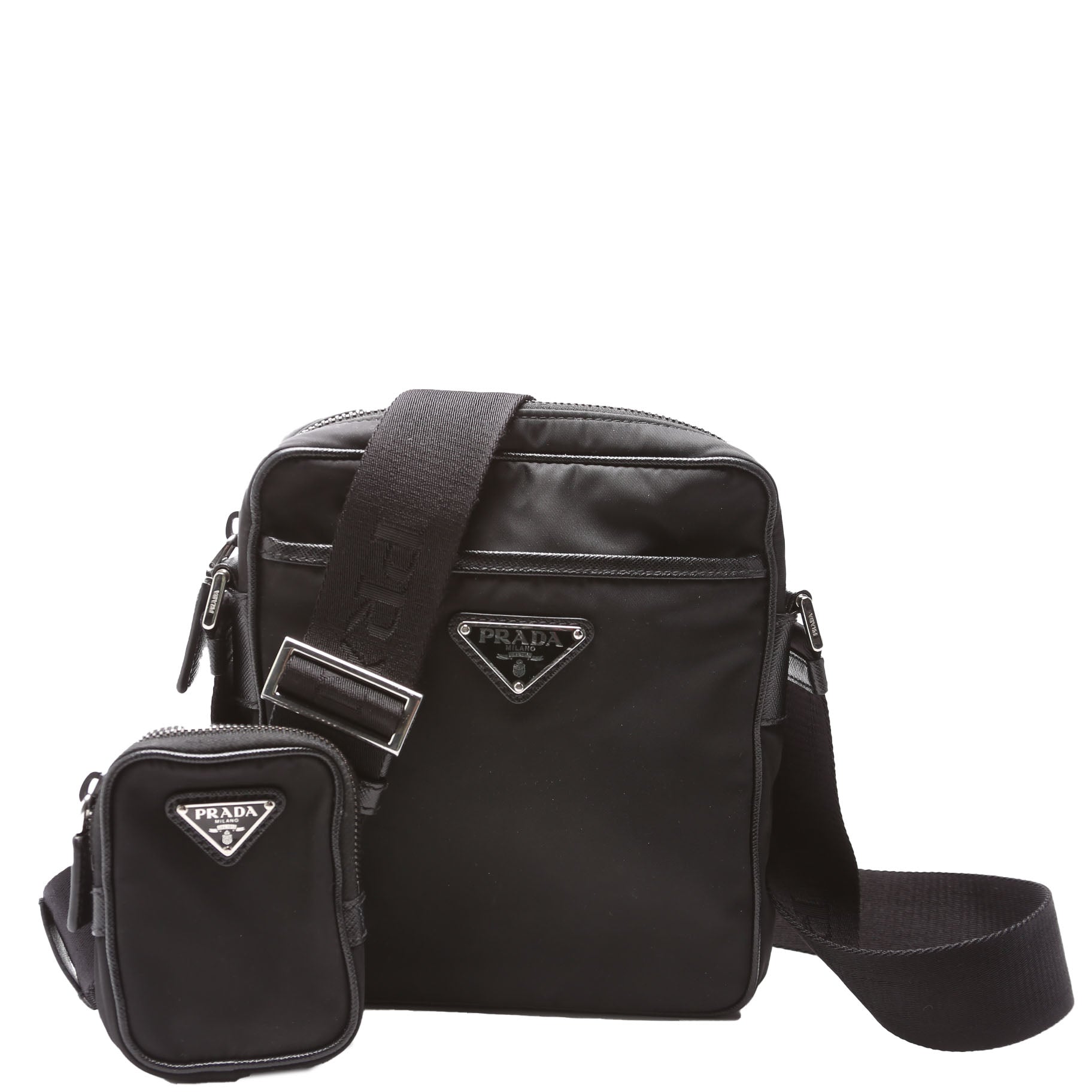 Prada Re Saffiano Shoulder Bag Leather Nylon