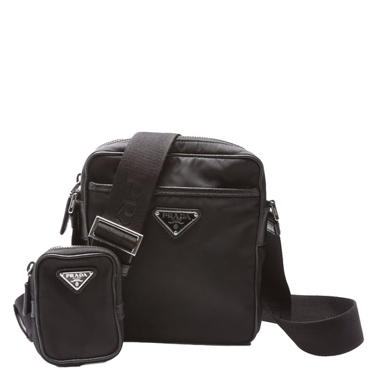 Prada Re Saffiano Shoulder Bag Leather Nylon