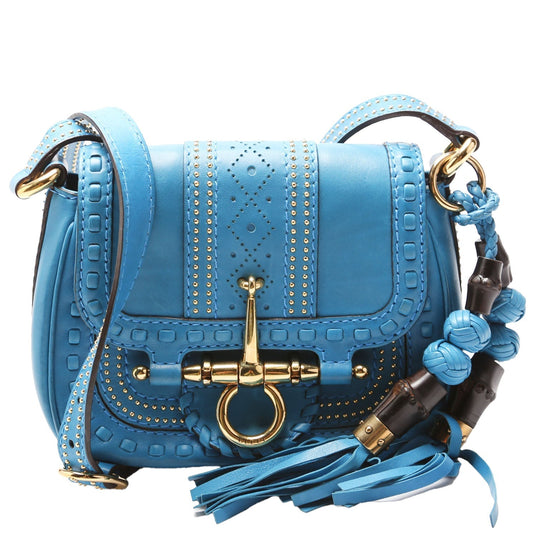 Gucci Snaffle Bit Blue Small Shoulder Bag