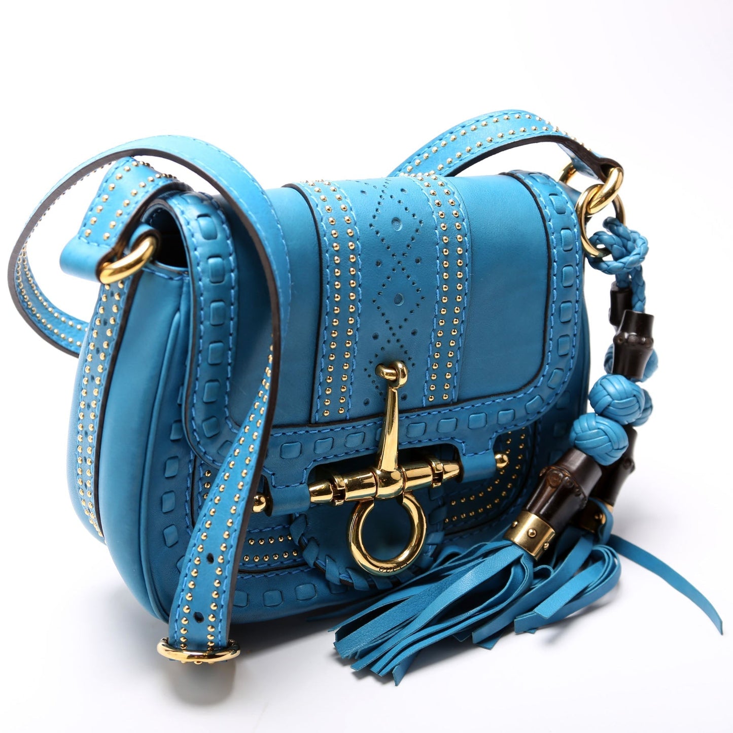 Gucci Snaffle Bit Blue Small Shoulder Bag