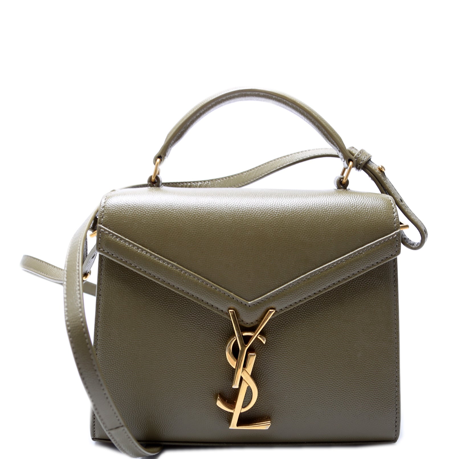 YSL Saint Laurent Saint Laurent Cassandra Top Handle Bag Green Travel Bag